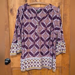 Roz‎ & Ali Purple and Gold Patterned Tunic